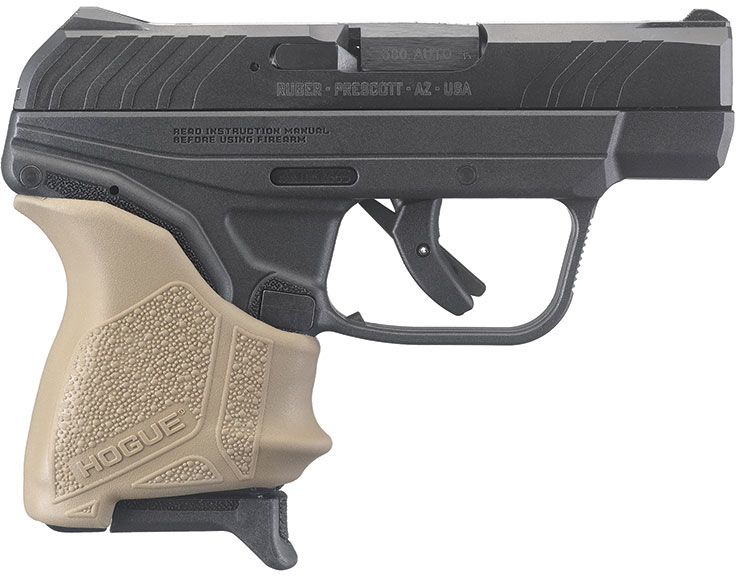 Ruger LCP II Pistol 3773, 380 ACP, 2.75", FDE Hogue Grip, Black Finish, 6 Rds