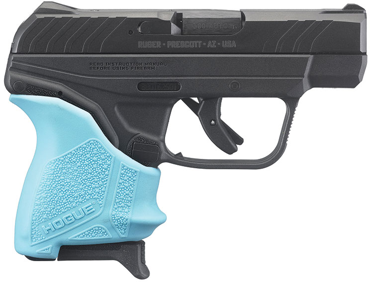 Ruger LCP II Pistol 3774, 380 ACP, 2.75", Turquoise Hogue Grip, Black