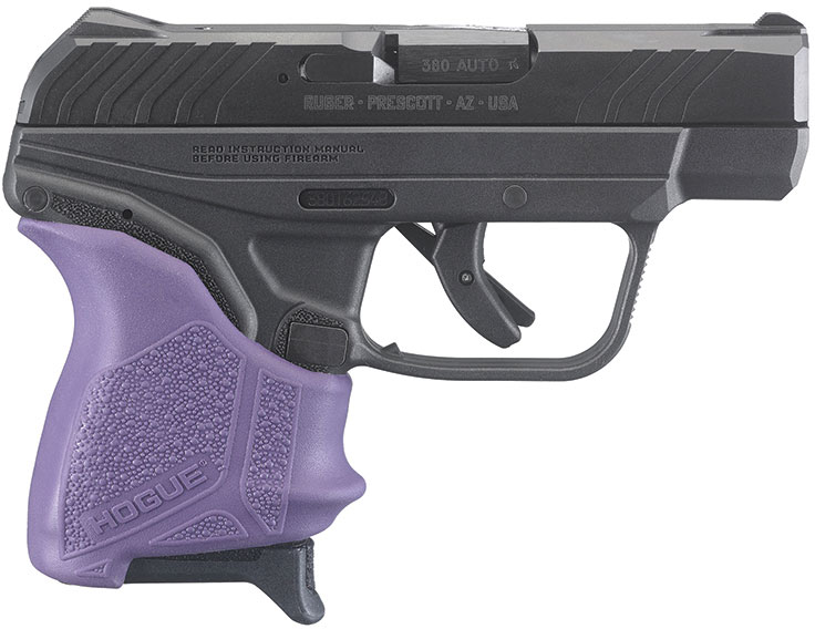 Ruger LCP II Pistol 3776, 380 ACP, 2.75", Violet Hogue Grip, Black Finish, 6 Rds
