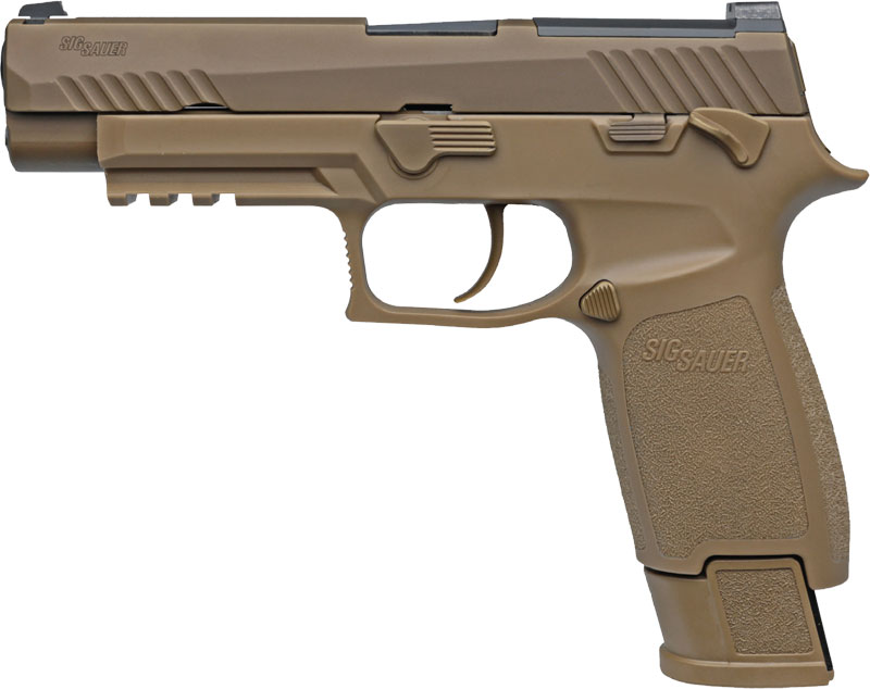 Sig P320 M17 Commemorative Pistol M17COMMEMORATIVE, 9mm, 4.7", Manual Safety, Coyote Grip, Coyote PVD Finish, 21 Rds