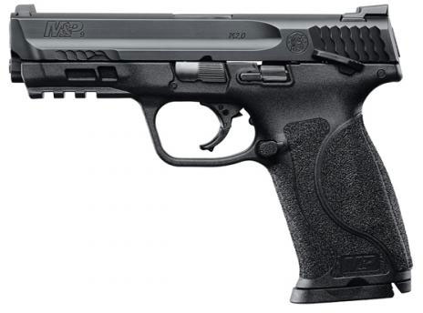 Smith & Wesson M&P 9 M2.0 Semi-Auto Pistol 11524, 9mm, 4.25 in, Black Plastic Grips, Thumb Safety, Black Finish, 17 rd, Fixed Sights