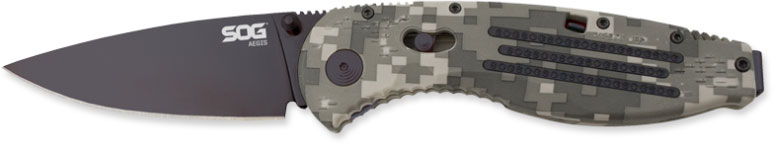 SOG Aegis Digi Camo Clip Point Blade Folding Knife (AE06)