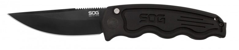 SOG SOG-TAC Automatic Clip Point Blade Folding Knife (SE02)