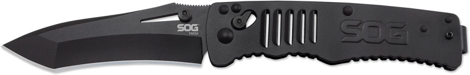 SOG Targa Black TiNiTanto Blade Folding Knife (TG1002)