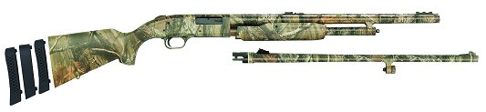 Mossberg 500BC Pump Shotgun Combo 54247, 20 Gauge, 22/24 in, 3 in Chmbr, Fully Rifled Adj. Syn Stock, Realtree All Purp Finish