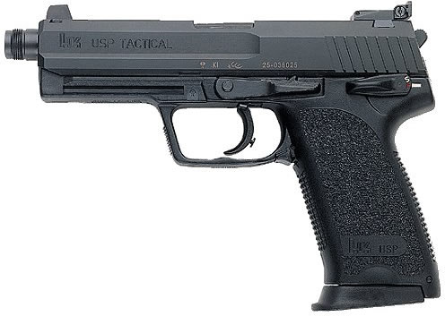 Heckler & Koch USP45 Tactical DAO Pistol 704531TA5, 45 ACP, 5.09 in, Polymer Grip, Blue Finish, 10 Rd, Adjustable Sights