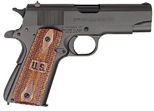 Springfield GI Champ Semi-Auto Pistol PW9142LP, 45 ACP, 4 in Bull, Hardwood Grip, Parkerized Finish, 7 Rd