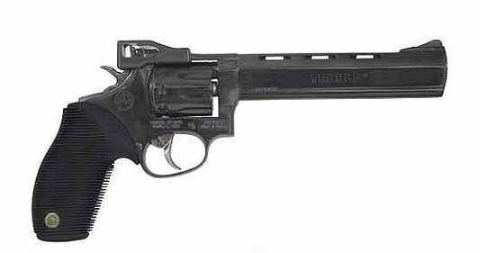 Taurus 990 Rimfire Revolver 2990041, 22 Long Rifle, 4 in, Ribber Grip Overlay, Blue Finish, 9 Rd, Adj Sights