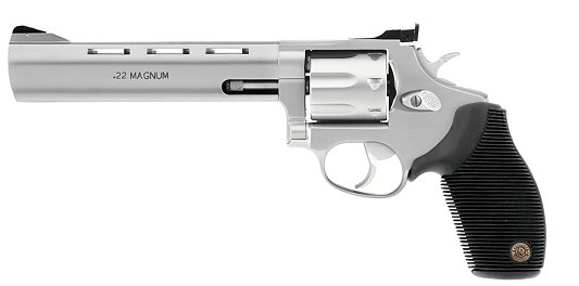 Taurus 991 Rimfire Revolver 2991041, 22 Magnum (WMR), 4 in, Ribber Grip Overlay, Blue Finish, 9 Rd, Adj Sights