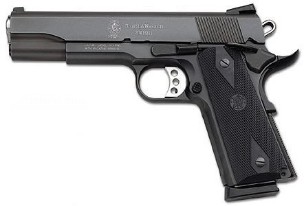 Smith & Wesson 1911Semi-Auto Pistol 108309, 45 ACP, 5 in, Synthetic Grip, Black Melonite Finish, 8 Rd, Novak Sights