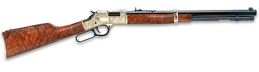 Henry Big Boy Deluxe Rifle H006MDD, 357 Magnum, 20 in, Walnut Stock, Brass w/Blue Barrel