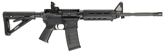 Smith & Wesson MP15 MOE Semi-Auto AR-15 Rifle 811020, 5.56 Nato, 16 in, Collapsible Stock, Black Finish, 30 Rd