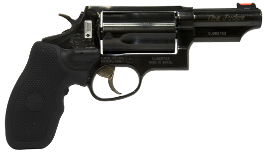 Taurus 410/45 The Judge Revolver 2441031TCT, 410 GA / 45 Colt, 3 in, 2-1/2" Chmbr, Crimson Trace Grips, Blue Finish, 5Rd