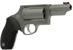 Taurus 4410 Tracker Ultralight Revolver 2441139UL, 410 GA / 45 Long Colt, 2.5 in/3 in, Ribber Grip Overlay, Stainless Finish, 5 Rd, Concealed Hammer