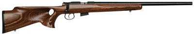 CZ-USA 452 Thumbhole Varmint 02046, 17 HMR, 20.9 in, Laminated Thumbhole Stock, Blue Finish