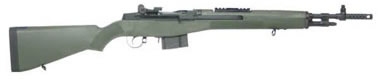 Springfield M1A Scout Semi-Auto Rifle AA9129, 308 Winchester, 18 in, Green Composite Stock, Black Finish