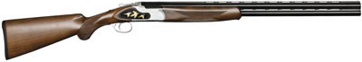 CZ-USA Wingshooter Shotgun 06057, 28 Gauge, 28 in, 2-3/4 in Chmbr, Turkish Walnut Stock, Blued/Silver Receiver Gold Finish