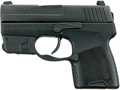 Sig P290 Semi-Auto Pistol 2909BSSL, 9mm, 2.9 in, Customizable Grip, Black Finish, 6 Rd