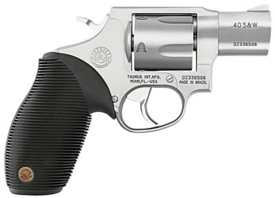 Taurus 405 Pistol 2405029, 40 S&W, 2 in, Rubber Grip, Stainless Finish, 5 Rd