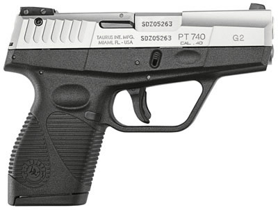 Taurus M709 G2 Slim Semi-Auto Pistol 1740039G2, 40 S&W, Black Grip, Stainless Finish, 8 Rd
