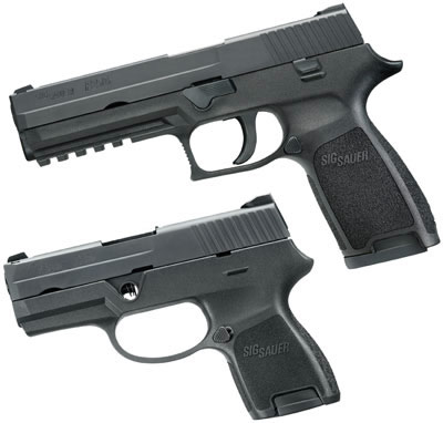 Sig P250 Pistol 2SUM Pistol 250F402SUMC, 40 Smith & Wesson, 4.7 in/3.6 in, Polymer Grip, Black Finish, Contrast Sights, 17/12 Rd