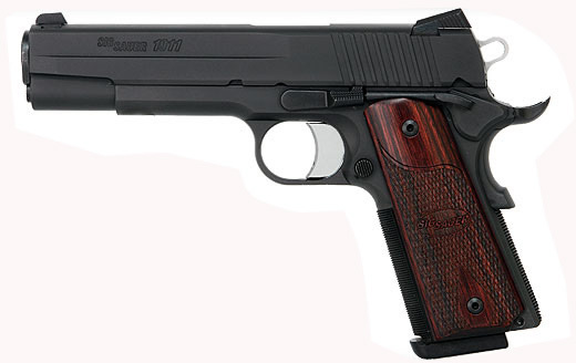 Sig 1911 Nitron Pistol 1911F45BSS, 45 ACP, 5 in, Polymer Grip, Stainless Finish, Night Sights, 8 Rd