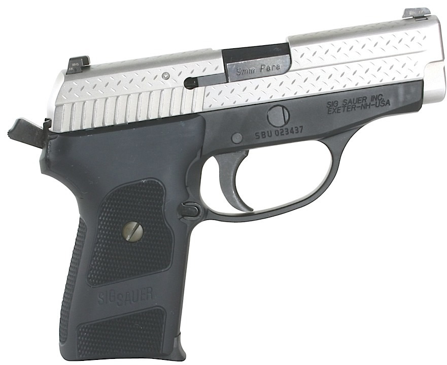 Sig P239 DA/SA Pistol 2399DP, 9mm, 3.6 in, Polymer Grip, Diamond Platinum Finish, 8 Rd
