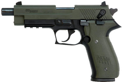 Sig Mosquito Pistol MOS22ODTB, 22 Long Rifle, 4.9 in Threaded, OD Green Synthetic Grip, OD Green Finish, Adj Sights, 10 Rd