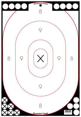 Birchwood Casey 34615 Shoot-N-C 12x18 White/Black Silhouette Targets 5 Pack