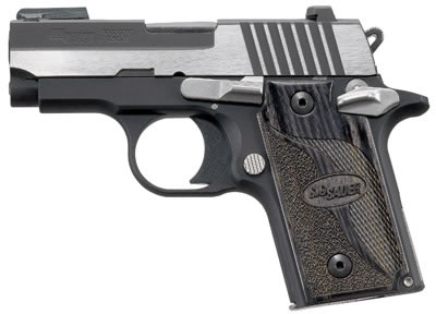 Sig P238 Special Ed Pistol 238380BGAMBI, 380 ACP, Pistol 2.7 in, Blackwood Grip, Black Finish, Night Sights, 6 Rd