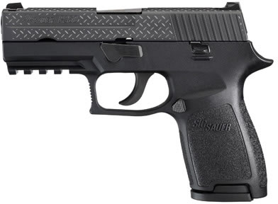 Sig P250 Pistol 250C9BDP, 9mm, 3.9 in, Polymer Grip, Black Finish, Night Sights, 15 Rd