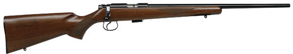 CZ CZ455 American Rifle 02124, 22 Long Rifle/22 WMR, 20.5 in, Walnut Stock, Black Finish