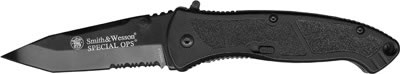 Smith & Wesson Special Ops Large Clip Point Folding Knife w/Serrated Edge (BSPECLS)