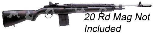 Springfield M1A Super Match Semi-Auto (CA Approved) Rifle SA9805CA, 308 Winchester, 22 in, Camo Fiberglass Stock, Stainless Finish