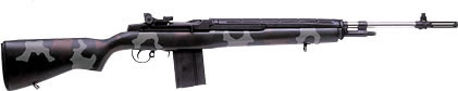 Springfield M1A Super Match Semi-Auto Rifle SA9805, 308 Winchester, 22 in, Camo Stock, Stainless Finish