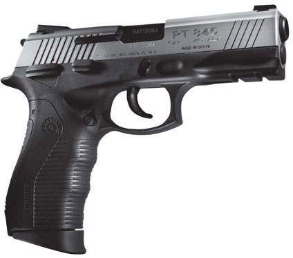 Taurus 845 Semi-Auto Pistol 1845049, 45 ACP, 4 in, Black Synthetic Grip, Stainless Finish, 12 Rd
