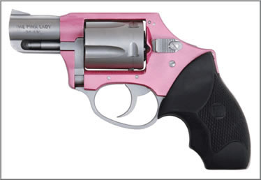 Charter Arms Pink Lady Revolver 53831, 38 Special, 2 in, Black Synthetic Grip, Pink Alum. Alloy/Stainless Finish, 5 Rd, Double Action Only