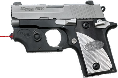Sig P238 Pistol 238380TL, 380 ACP, Pistol 2.7 in, Crimson Trace Laser Grip, Two-Tone Finish, Night Sights, 6 Rd