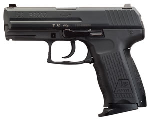Heckler & Koch P2000 Compact DAO Pistol 709202A5, 9MM, 3.66 in, Polymer Grip, Blue Finish, 3-Dot Sights, 10 Rd