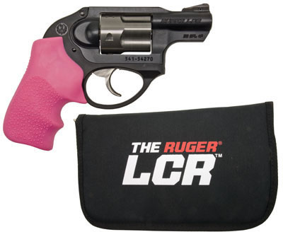 Ruger LCR Lightweight Compact Revolver 5409, 38 Special, 1.875 in, Pink Grip, Black/Pink Finish, 5 Rd