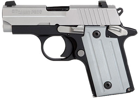 Sig P238 (CA Approved) Pistol 238380TSSCA, 380 ACP, 2.72 in, Plastic Grip, Two-Tone Finish, Fixed Night Sights, 6 Rd