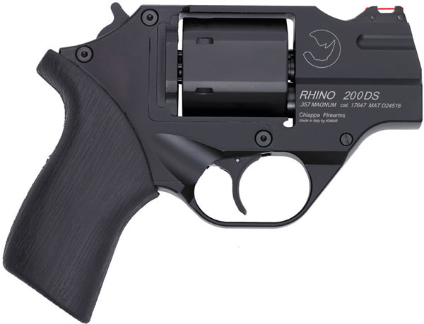 Chiappa Rhino 20DS Revolver 340078, 357 Magnum, 2", Black Grips, Black Finish, 6 Rd