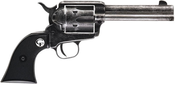 Chiappa Single Action Army 1873 Revolver 187322ANT, 22 Long Rifle, 4.75", Black Checkered Grips, Antique Finish, 6 Rd