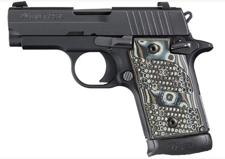 Sig P938 Extreme Pistol 938-9-XTM-BLKGRY-AMBI, 9mm, 3 in, Hogue G-10 Grips, Black Nitron Finish, 6 Rd