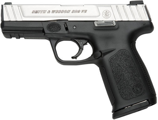 Smith & Wesson SD9 2.9 Pistol 13931, 9mm, 4 in, Textured Polymer Grip, Stainless Finish, 16 Rd
