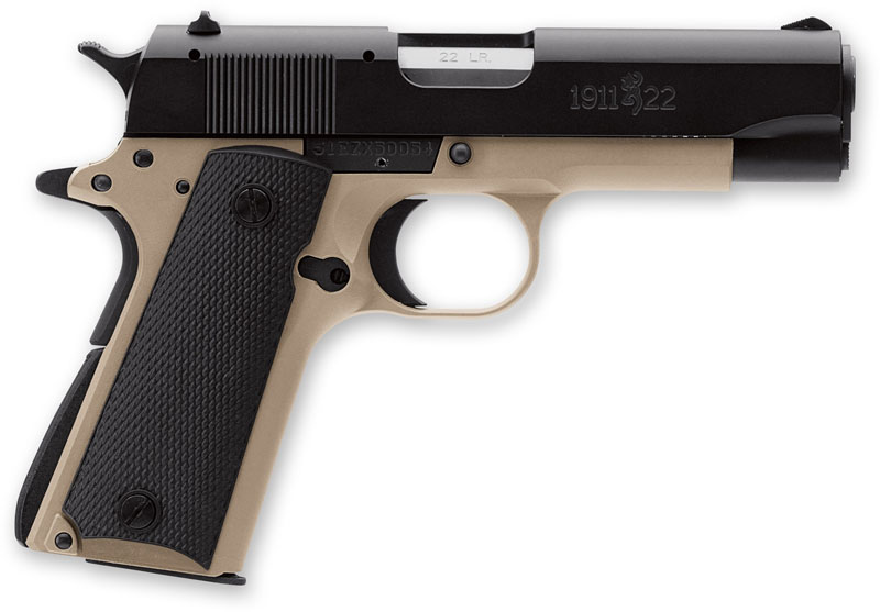 Browning Compact 1911-22 Single Action Pistol 051810490, 22 LR, 3.66", Black Grips,Tan Finish