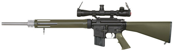 Armalite M15A4TN Tactical AR-15 Rifle, 223 Remington, 24" Hvy BBL, Semi-Auto, Green Fbrglass Stock, Stainless Steel Finish, 10 Rds