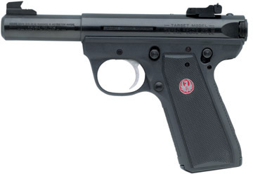 Ruger Mark III 22/45 P4MK3 Rimfire Pistol 10109, 22 Long Rifle, 4 in, Black Syn Grip, Blue Steel Finish, 10 Rd, Adj Sights