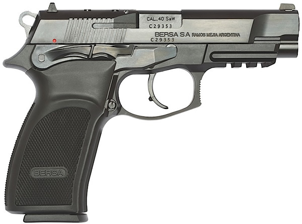 Bersa Thunder 40 High Capacity Pistol THUN40MHC, 40 S&W, 4.3", Polymer Grip, Matte Black Finish, 13 Rd