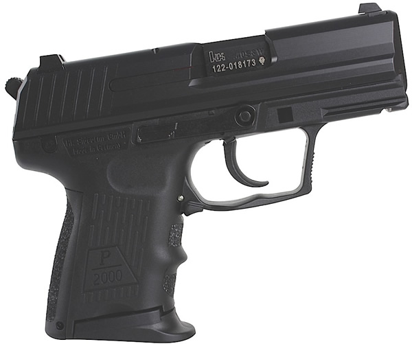Heckler & Koch P2000 SK Sub-Compact DA/SA Pistol 704303A5, 40 S&W, 3.26 in, Polymer Grip, Blue Finish, 9 Rd, w/3 Dot Sights & Mounting Rail
